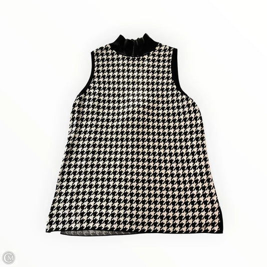 Top Sleeveless By Chicos In Black & White, Size: L