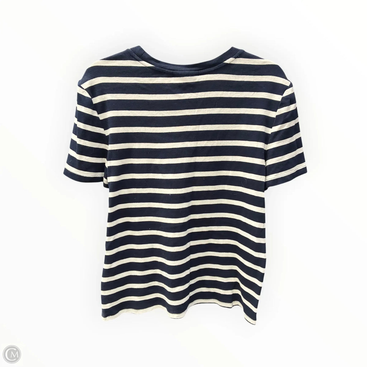 Top Short Sleeve By Rafaella In Striped Pattern, Size: L