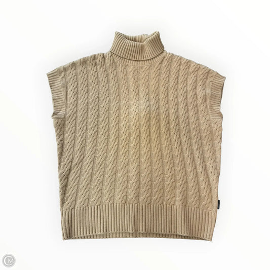 Sweater Short Sleeve By Calvin Klein In Brown, Size: L