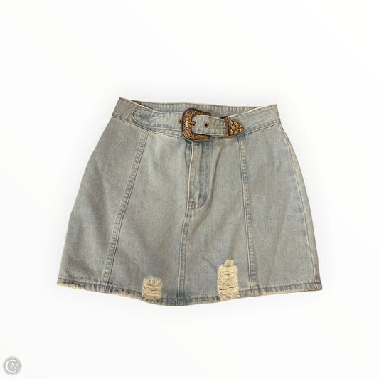 Skirt Mini & Short By Le Lis In Blue Denim, Size: M