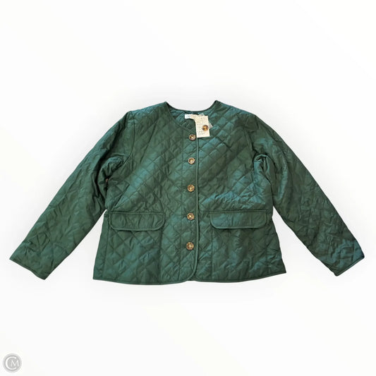 Jacket Puffer & Quilted By Croft And Barrow In Green, Size: L