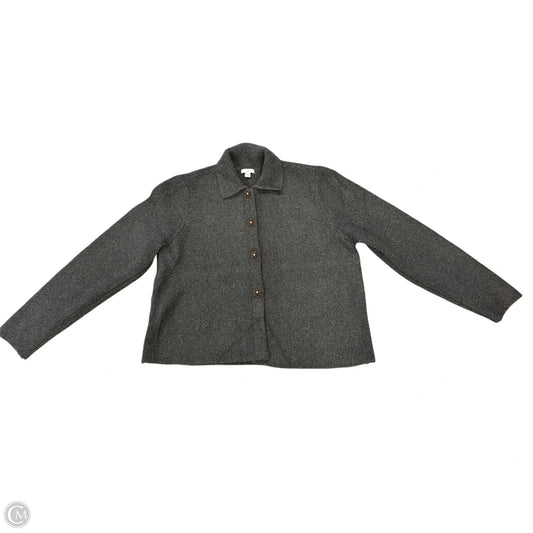 Sweater Cardigan By J. Jill In Grey, Size: L