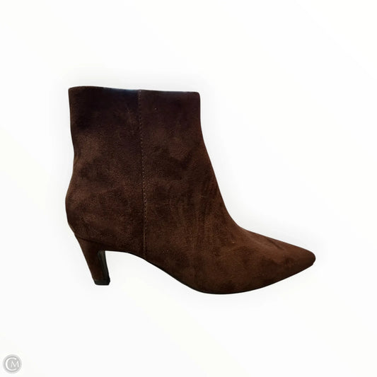 Boots Ankle Heels By Universal Thread In Brown, Size: 7