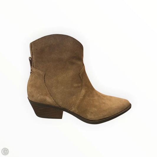 Boots Ankle Heels By Crown Vintage In Brown, Size: 6.5