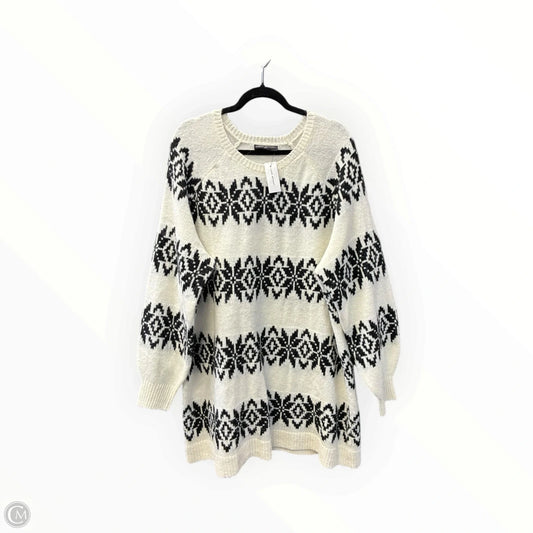 Sweater By Lane Bryant In Black & Cream, Size: 2x