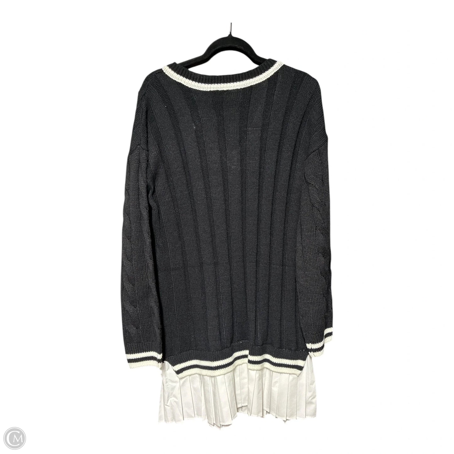 Sweater By Derek Heart In Black & White, Size: Xl