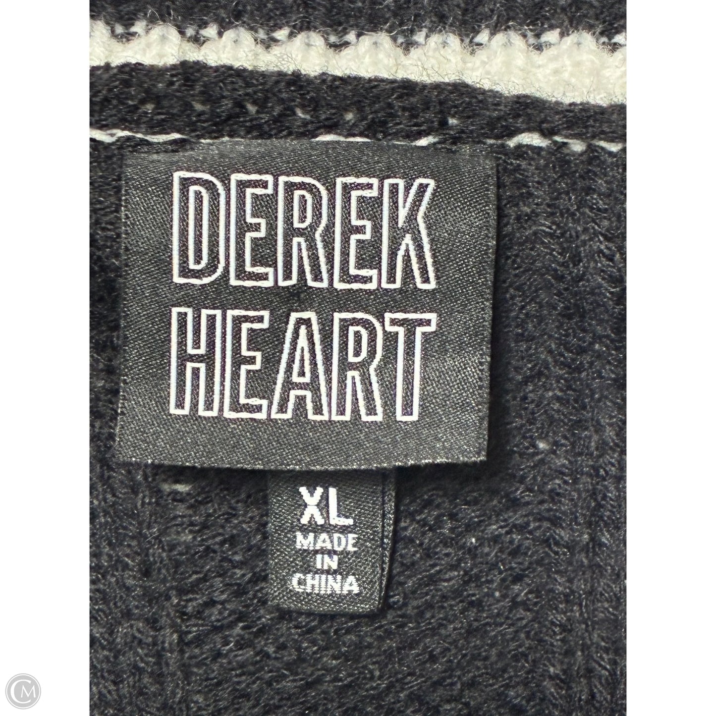 Sweater By Derek Heart In Black & White, Size: Xl