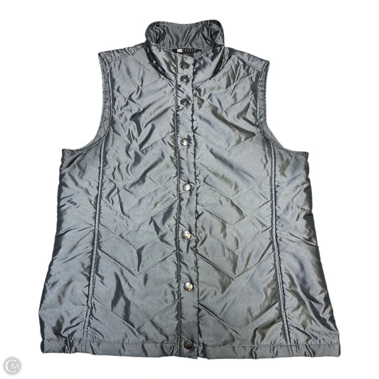 Vest Puffer & Quilted By Carole Little In Grey, Size: M