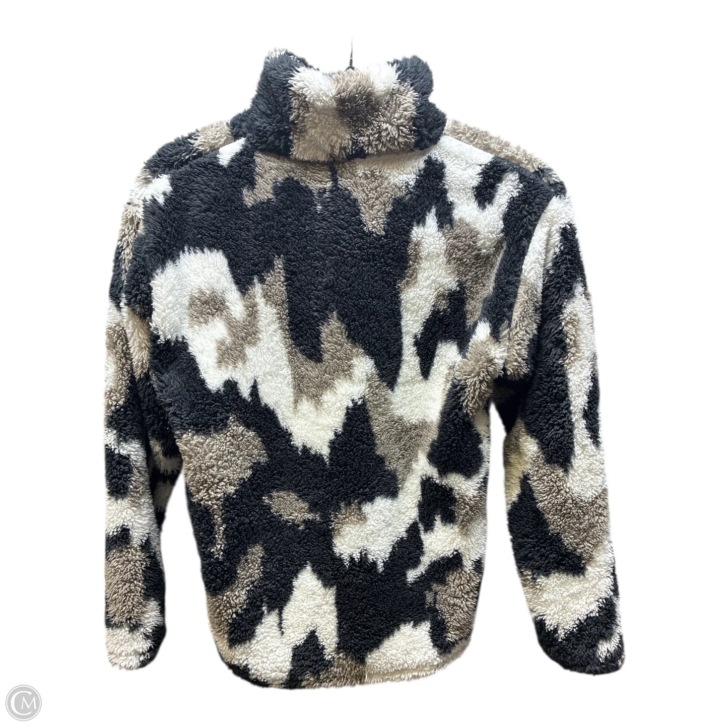 Jacket Fleece By Eddie Bauer In Black & Grey, Size: Xs