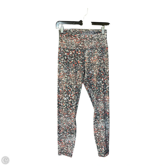 Athletic Leggings By Lululemon In Orange & Red, Size: M