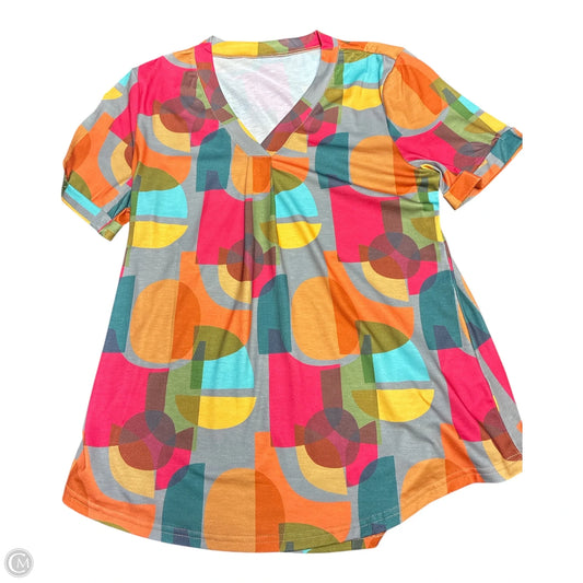 Top Short Sleeve By Cme In Multi-colored, Size: S