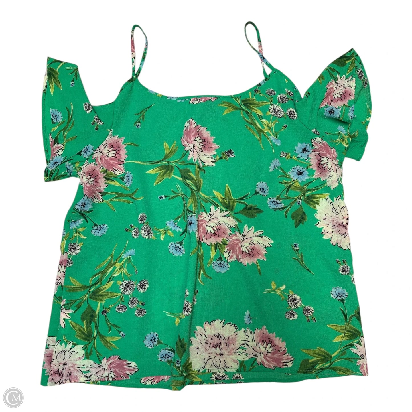 Top Short Sleeve Basic By Auw In Green, Size: L