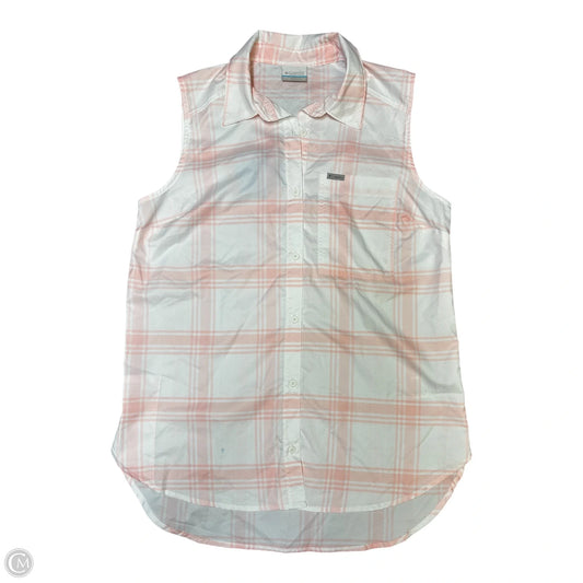 Top Sleeveless By Columbia In Pink & White, Size: M