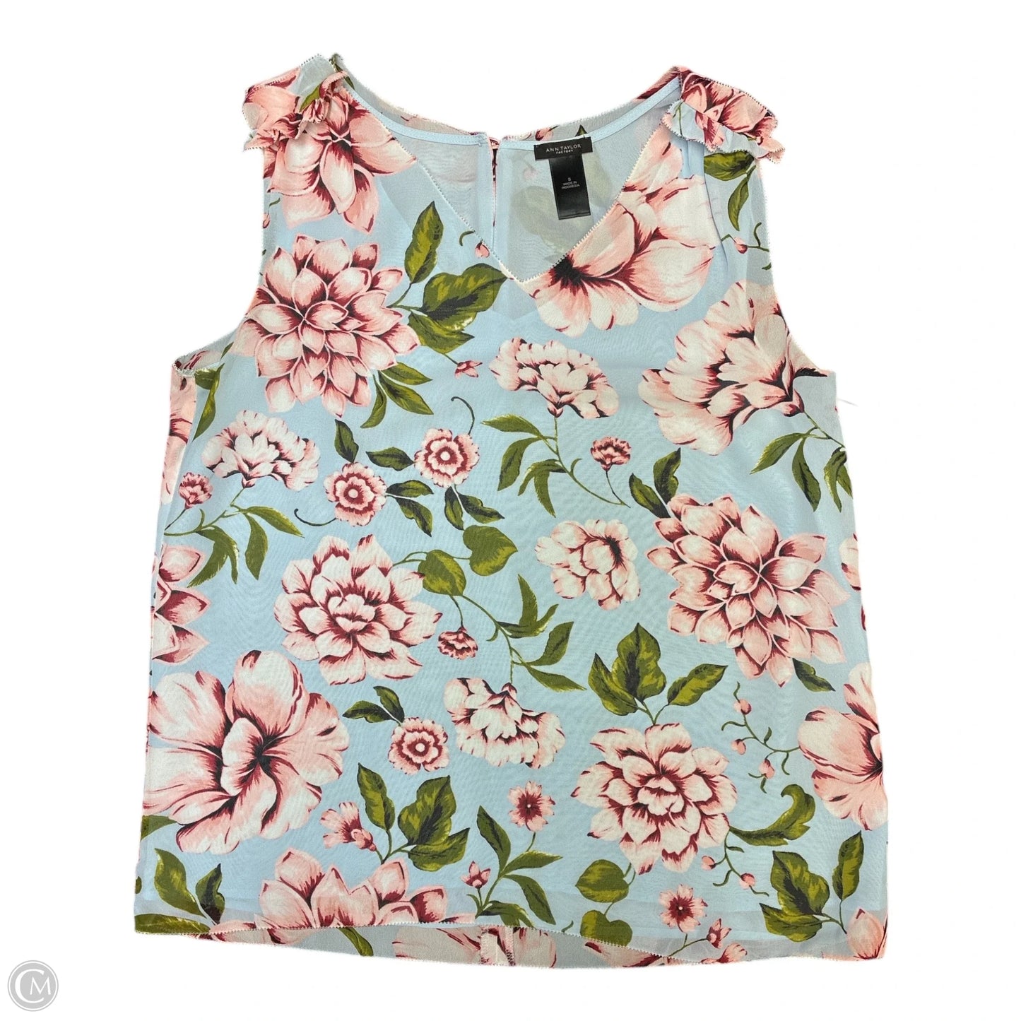 Top Sleeveless By Ann Taylor In Floral Print, Size: S