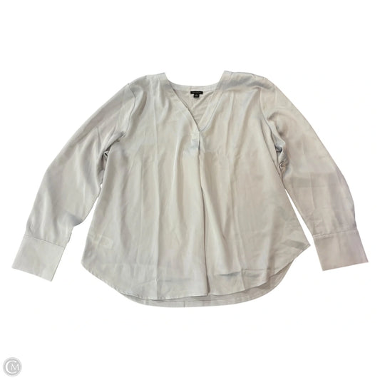 Top Long Sleeve By Ann Taylor In Grey, Size: Xl