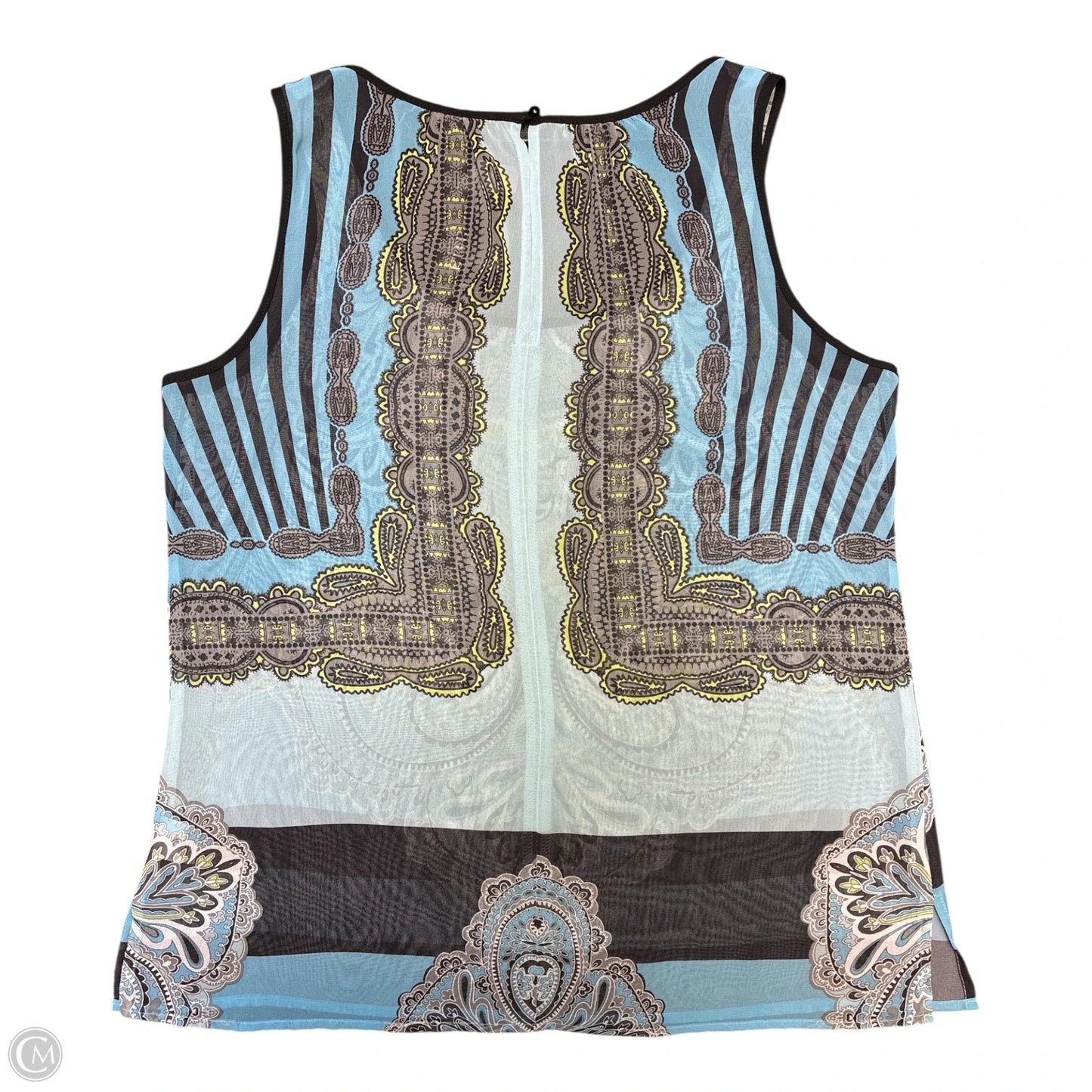 Top Sleeveless By Ana In Blue & Green, Size: Sp