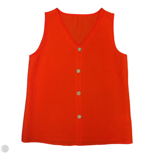 Top Sleeveless By Cmf In Orange, Size: S