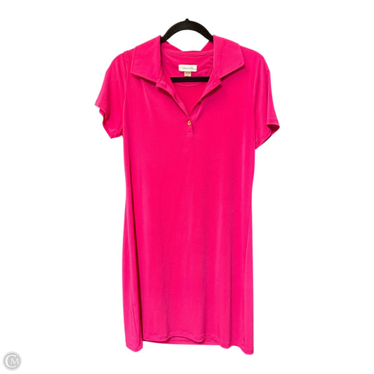 Dress Casual Midi By Calvin Klein In Pink, Size: M