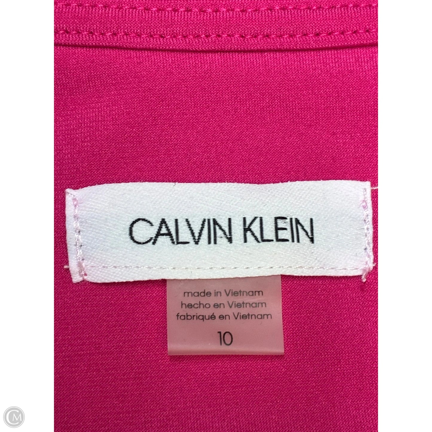 Dress Casual Midi By Calvin Klein In Pink, Size: M