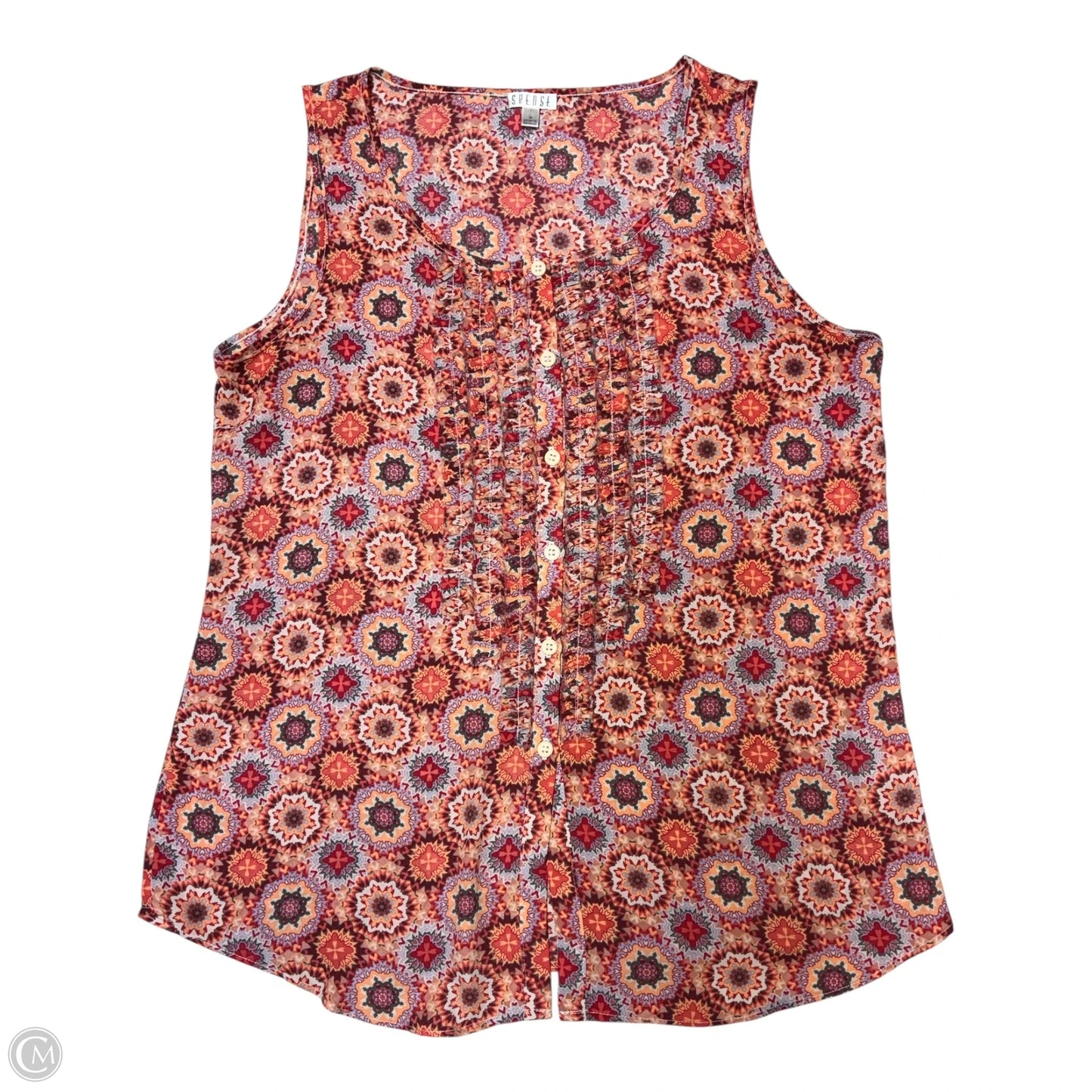 Blouse Sleeveless By Spense In Red, Size: M