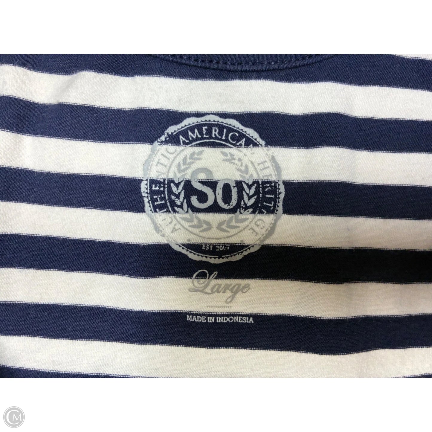 Dress Casual Short By Authentic In Blue & White, Size: L