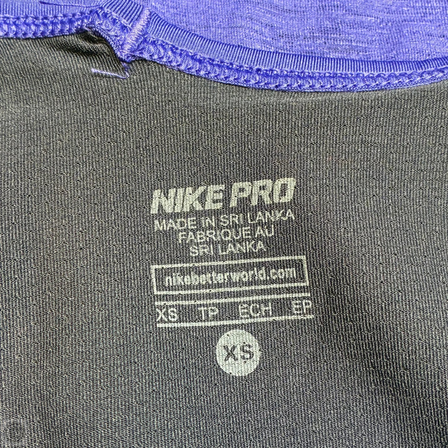 Athletic Tank Top By Nike In Black & Blue, Size: Xs