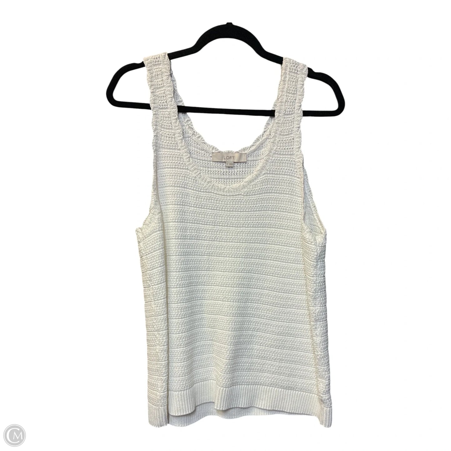 Top Sleeveless By Loft In White, Size: Xl