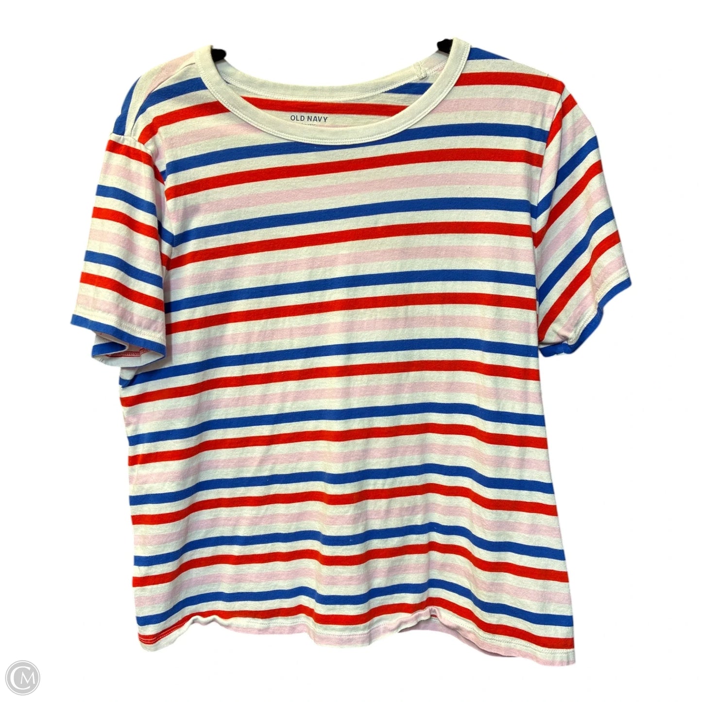 Top Short Sleeve By Old Navy In Striped Pattern, Size: L