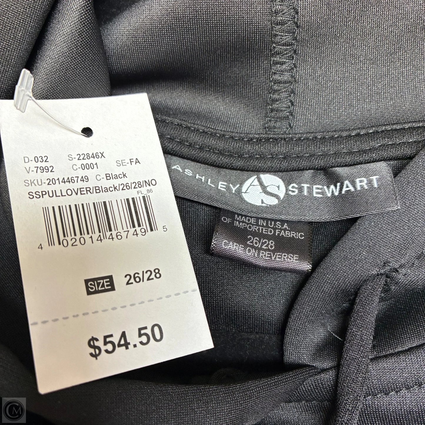 Top Short Sleeve By Ashley Stewart In Black, Size: 3x