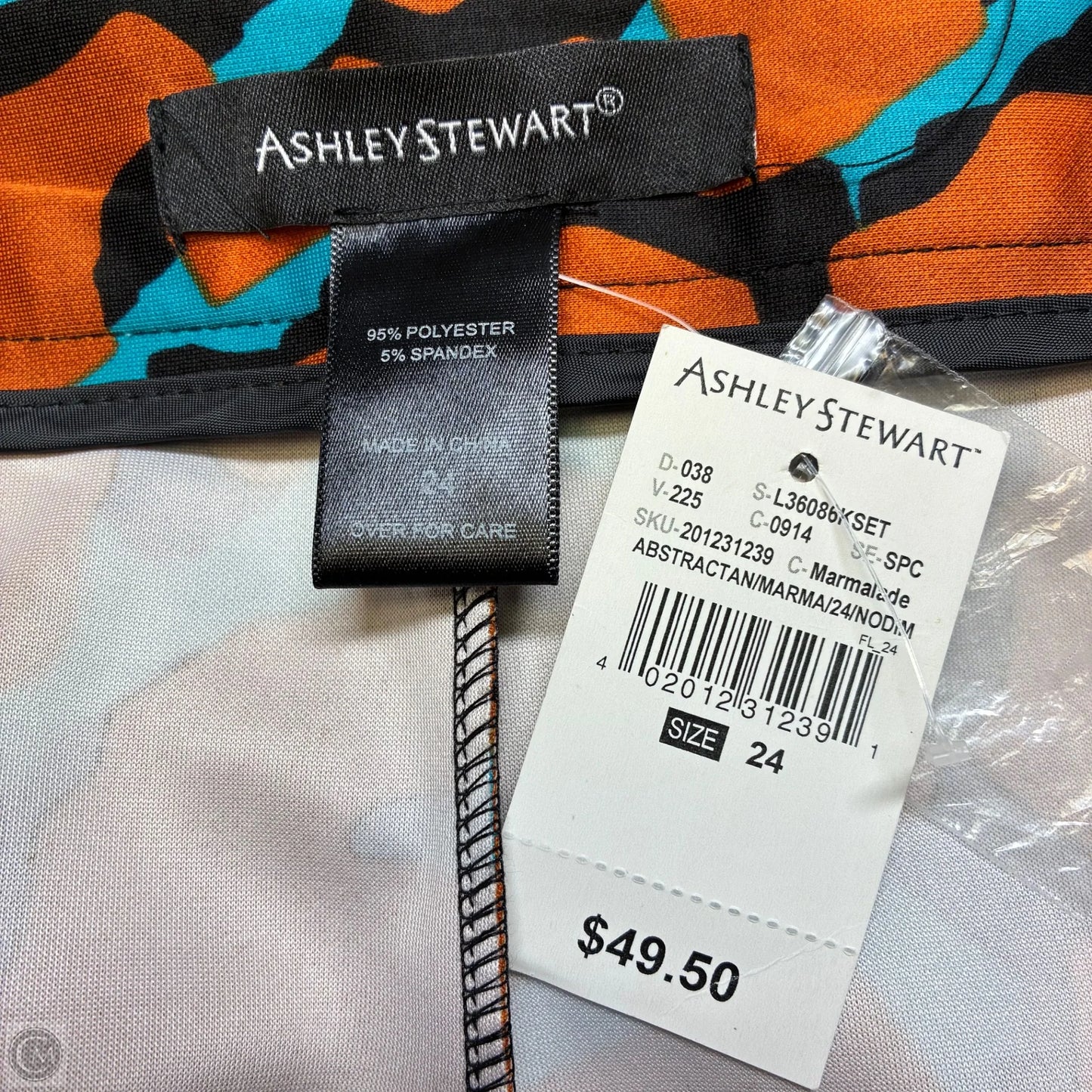 Pants Linen By Ashley Stewart In Orange, Size: 24