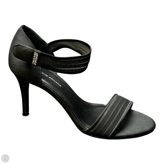 Sandals Heels Stiletto By Valerie Stevens In Black, Size: 7