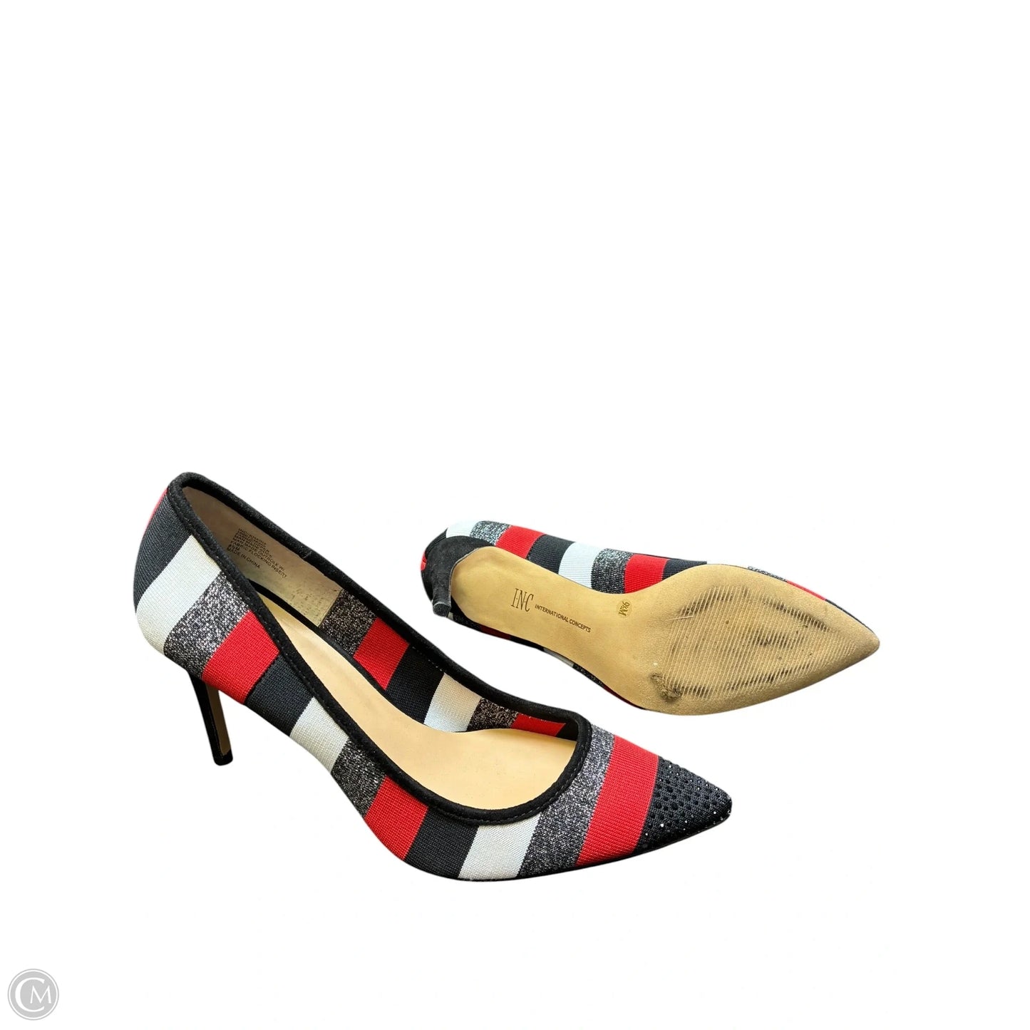 Shoes Heels Stiletto By Inc In Black & Red, Size: 9.5