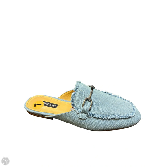 Sandals Flats By Nine West In Blue, Size: 7