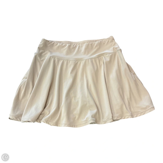 Athletic Skirt By Cmf In Tan, Size: L
