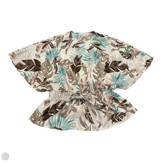 Tunic Short Sleeve By Sweet Rain In Floral Print, Size: L