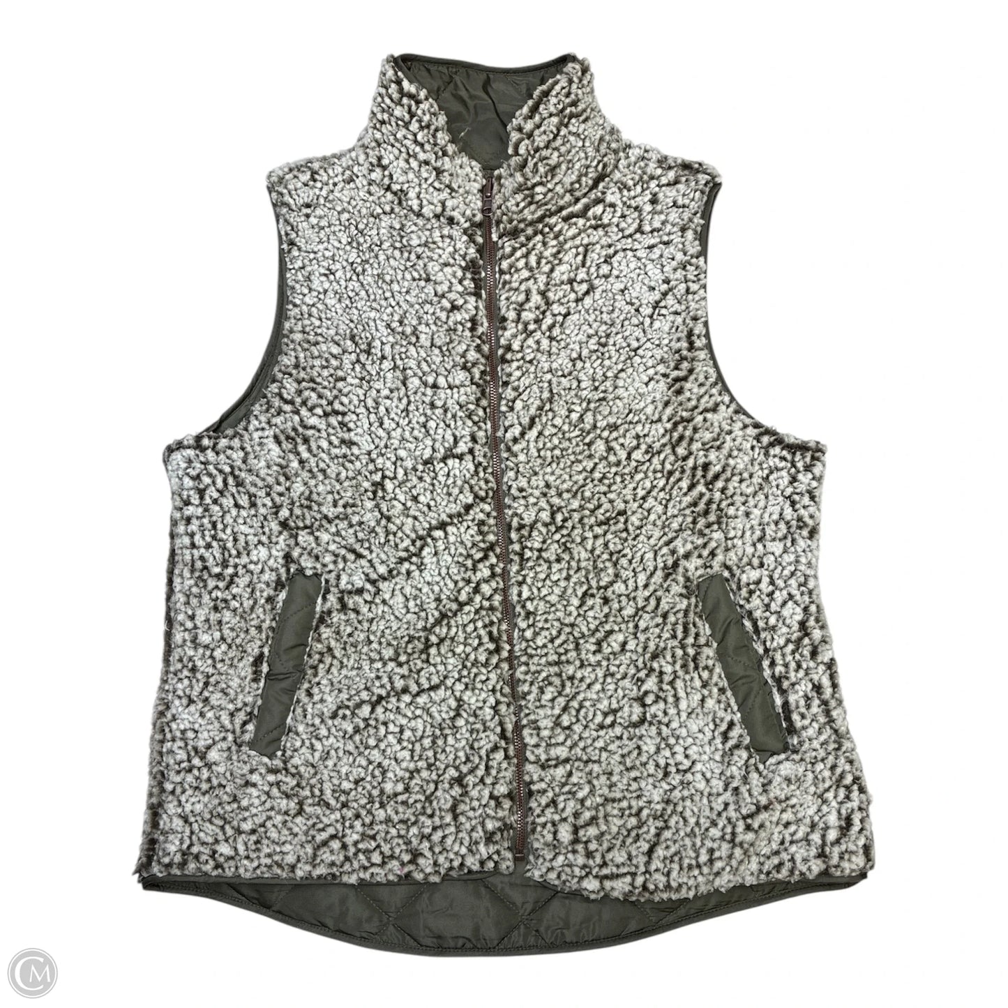 Vest Puffer & Quilted By Clothes Mentor In Green, Size: M
