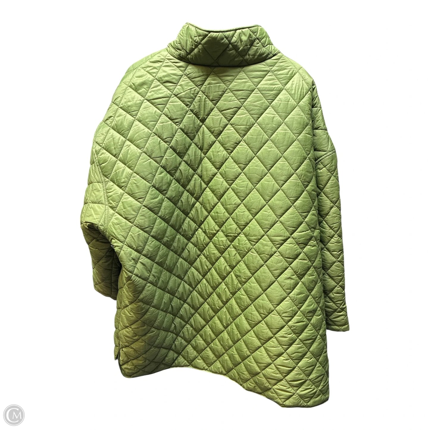 Coat Puffer & Quilted By Time And Tru In Green, Size: 3x