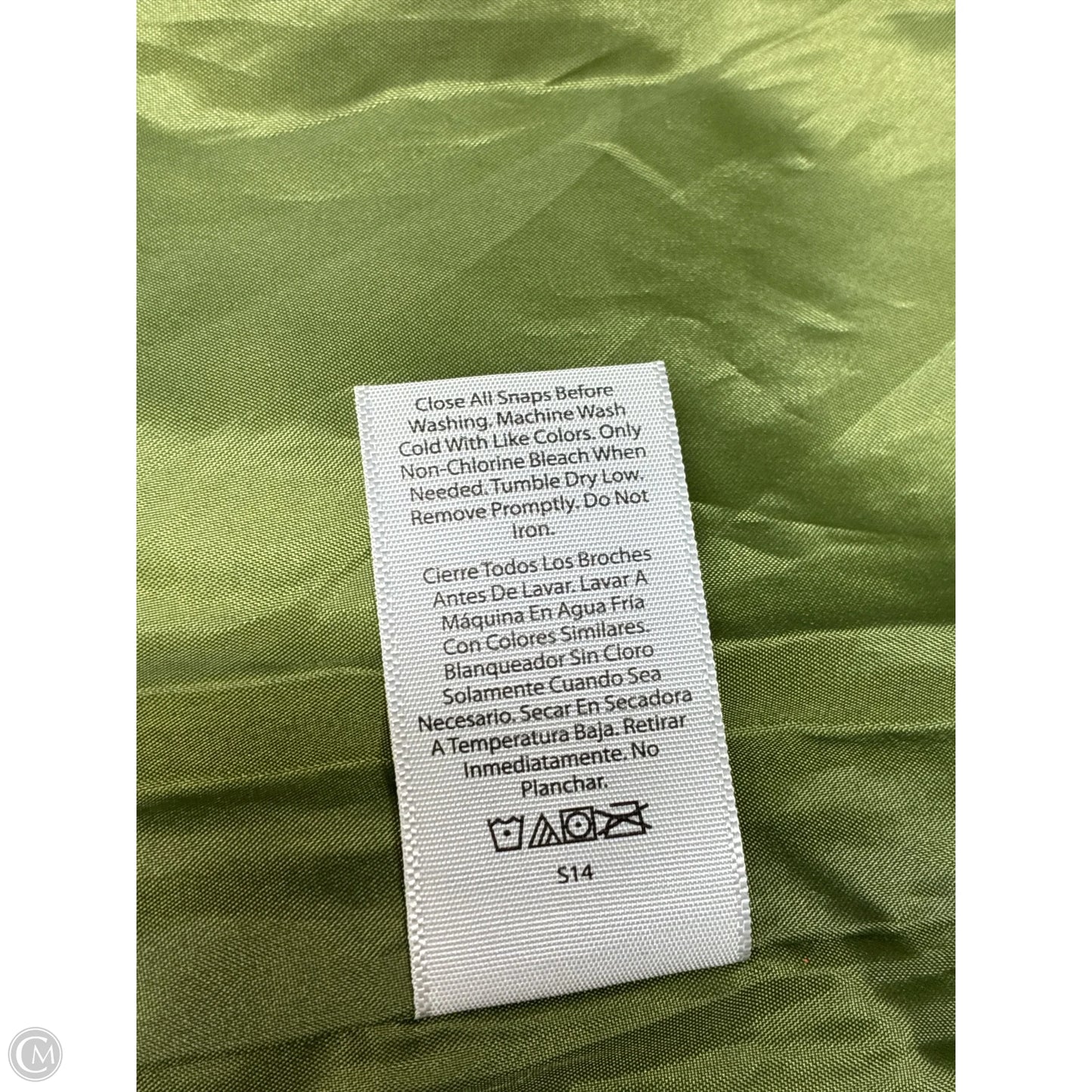 Coat Puffer & Quilted By Time And Tru In Green, Size: 3x