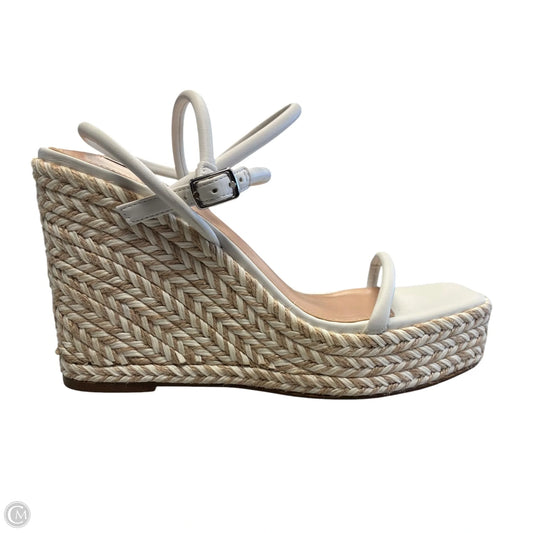 Sandals Heels Wedge By Steve Madden In White, Size: 8