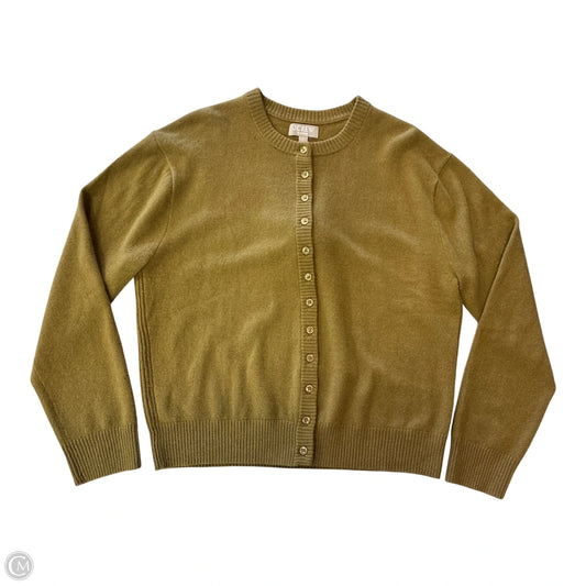 Sweater Cardigan Cashmere By J. Crew In Green, Size: L