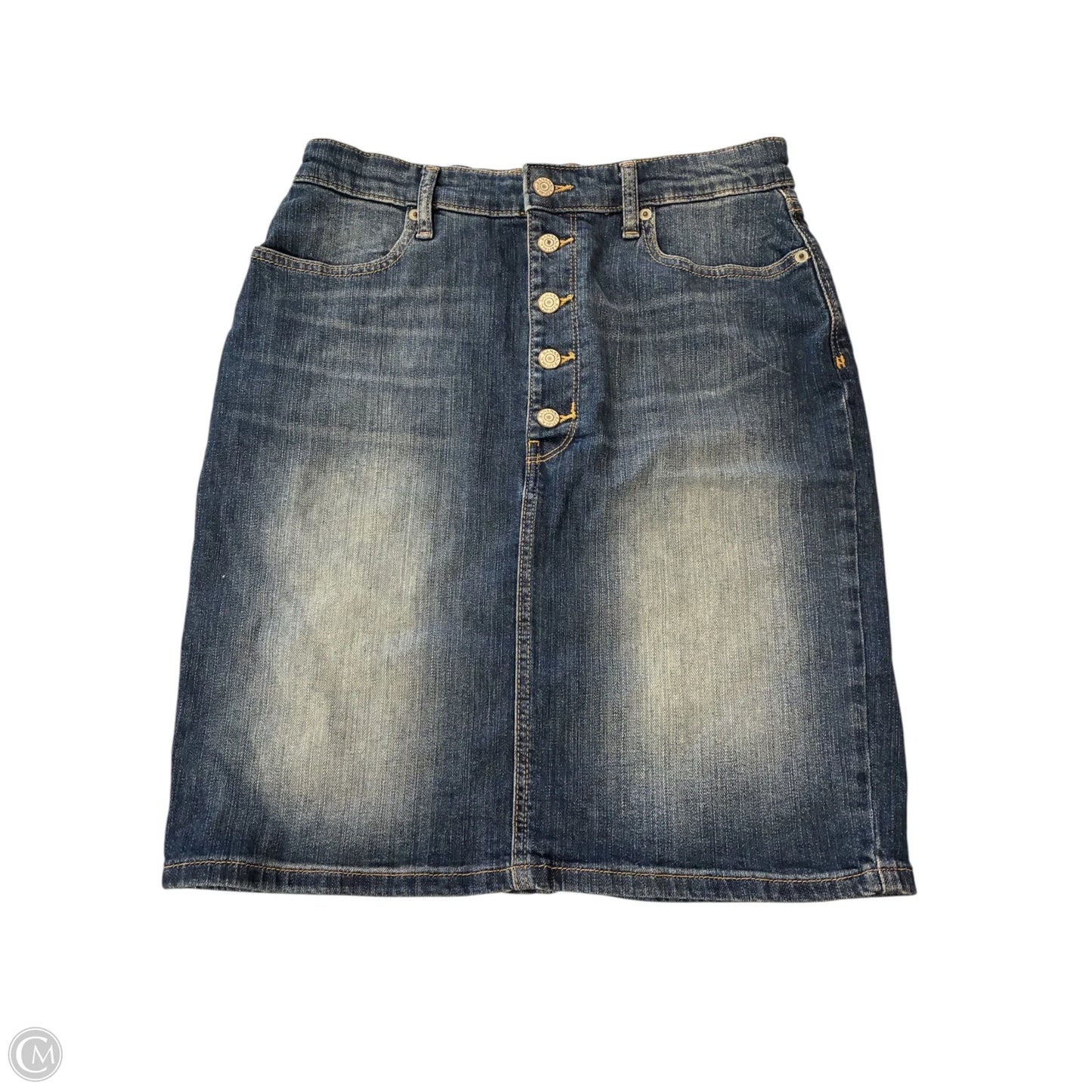Skirt Maxi By Banana Republic In Blue Denim, Size: 6