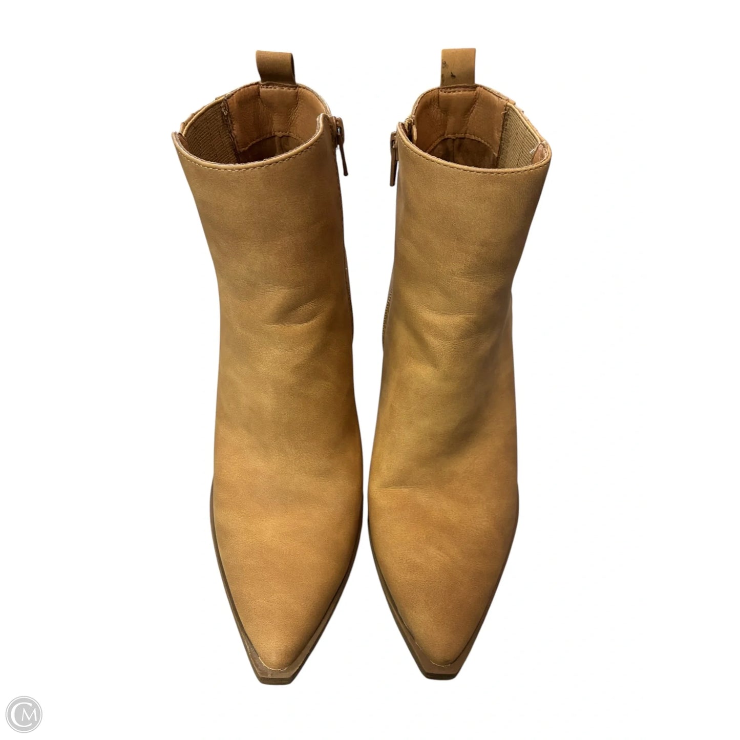 Boots Ankle Heels By Clothes Mentor In Tan, Size: 10