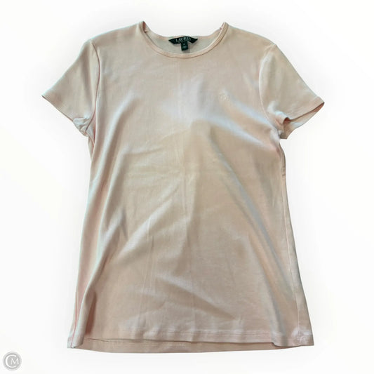 Top Short Sleeve Basic By Lauren By Ralph Lauren In Pink, Size: Xl