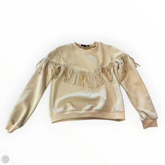 Sweatshirt Crewneck By Alice Blue In Beige, Size: M
