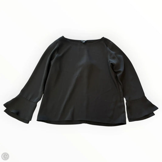 Blouse Long Sleeve By Ann Taylor In Black, Size: S