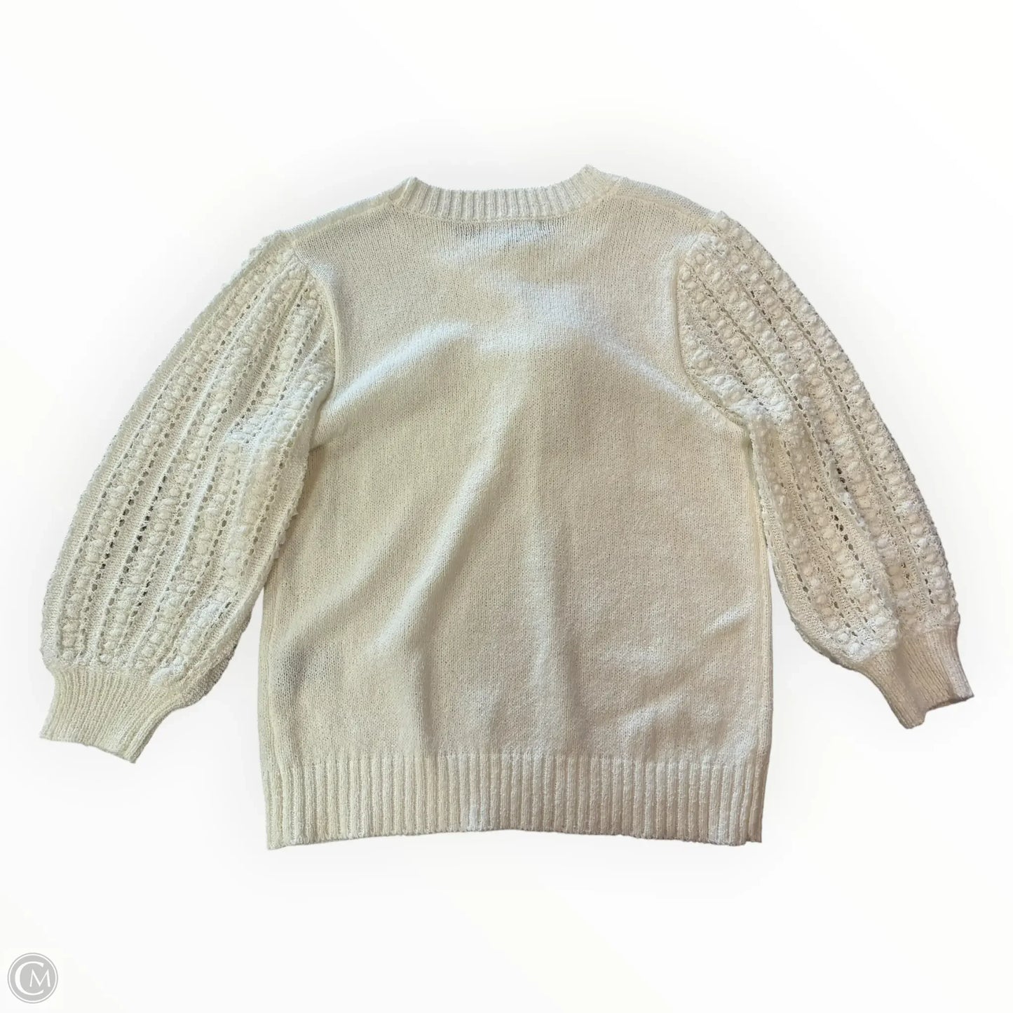 Sweater By Clothes Mentor In Ivory, Size: L