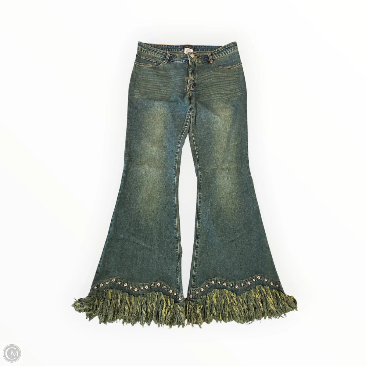 Jeans Flared By Bebe In Blue Denim, Size: 10