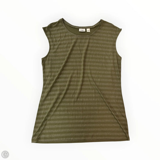 Top Sleeveless By Cato In Green, Size: M