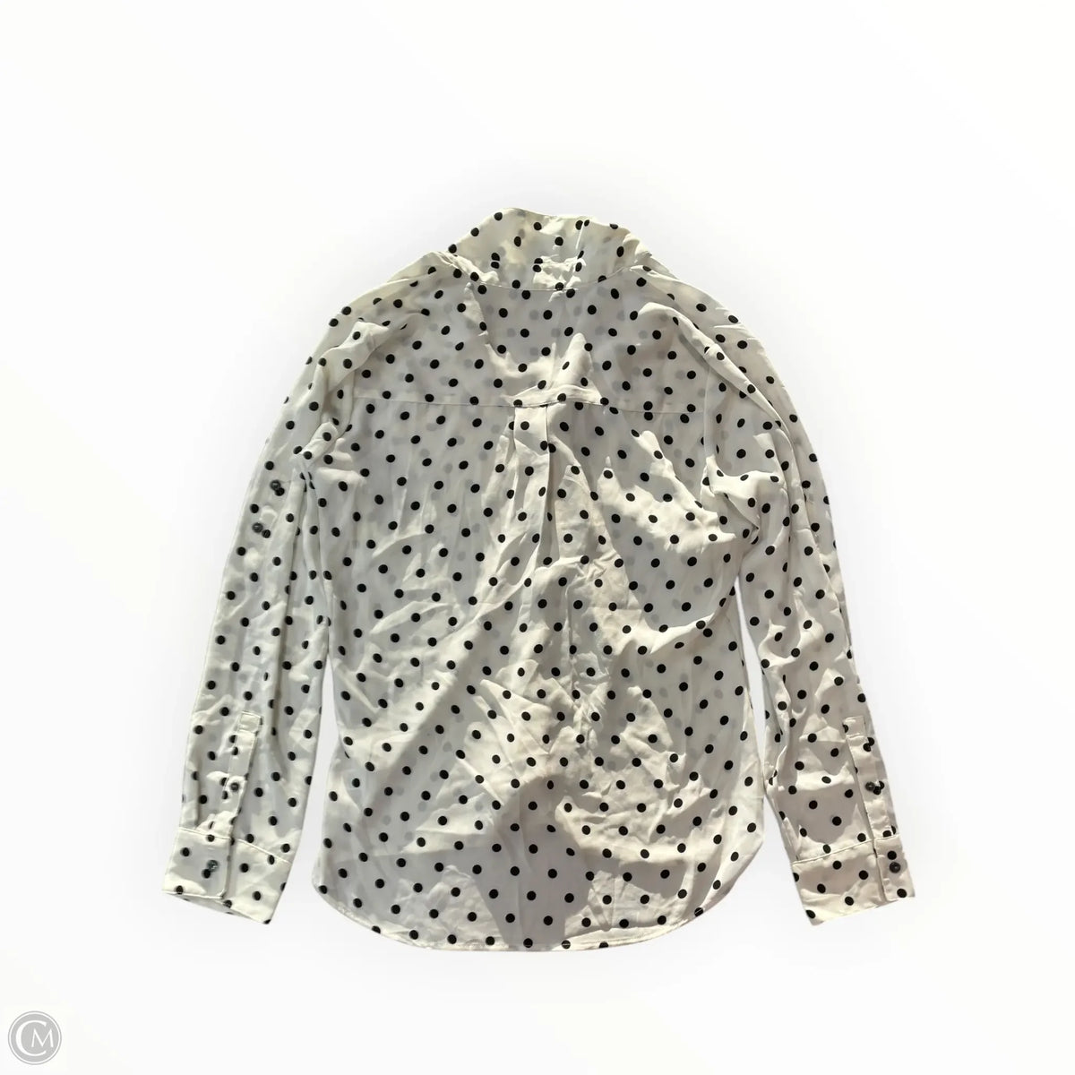 Blouse Long Sleeve By Express In Black & White, Size: Sp