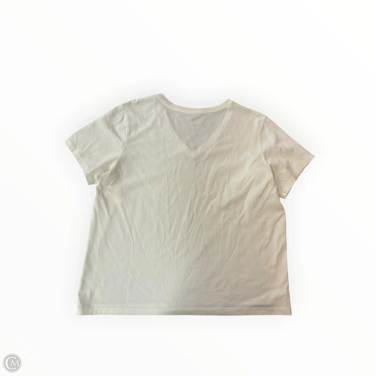 Top Short Sleeve Basic By Lands End In White, Size: L